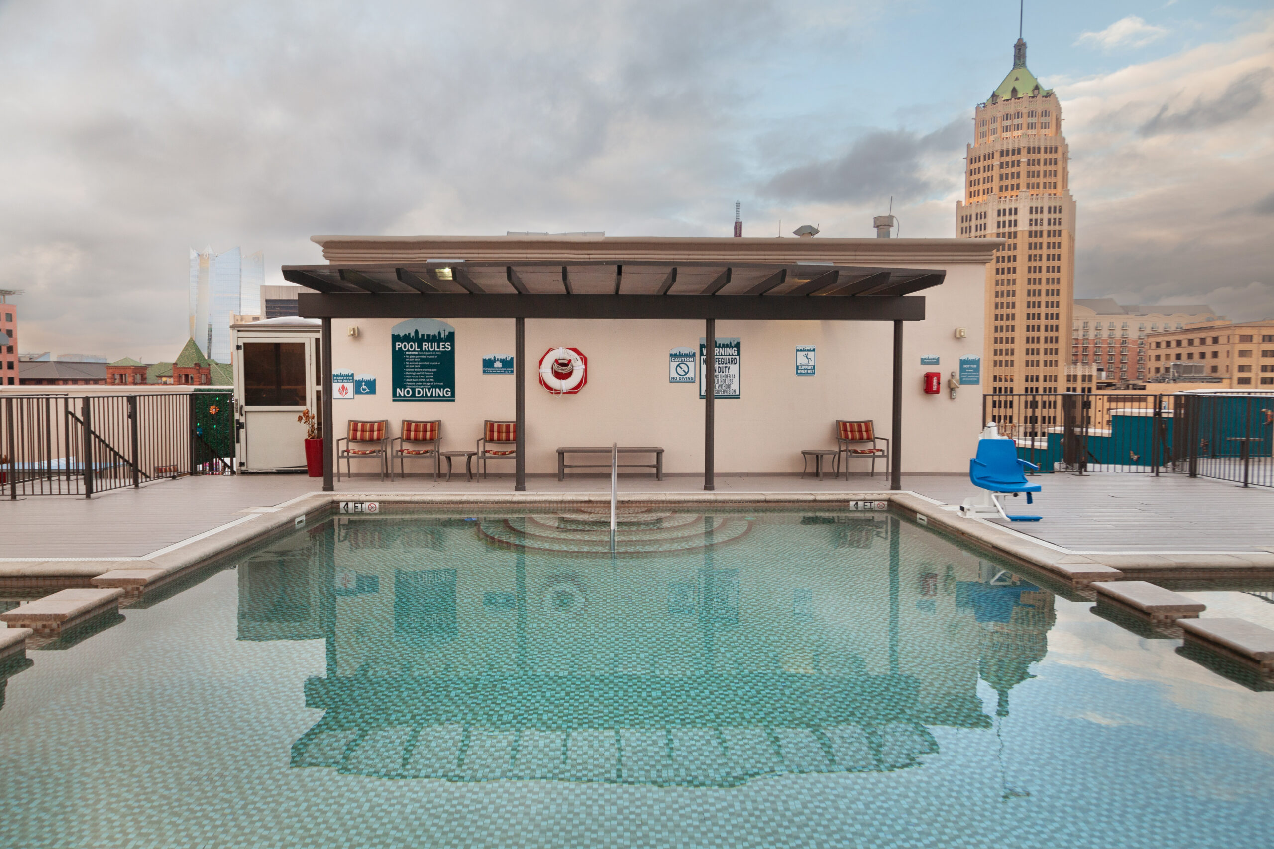 Completed pool deck and grounds at Wyndham La Cascada
