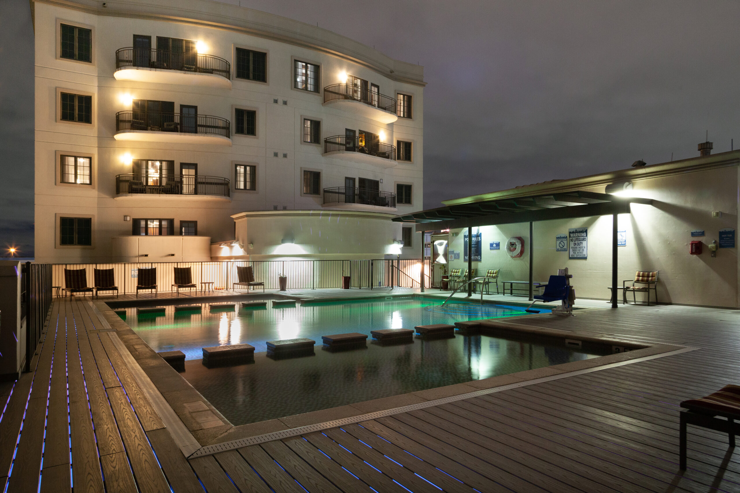 Completed pool deck and grounds at Wyndham La Cascada