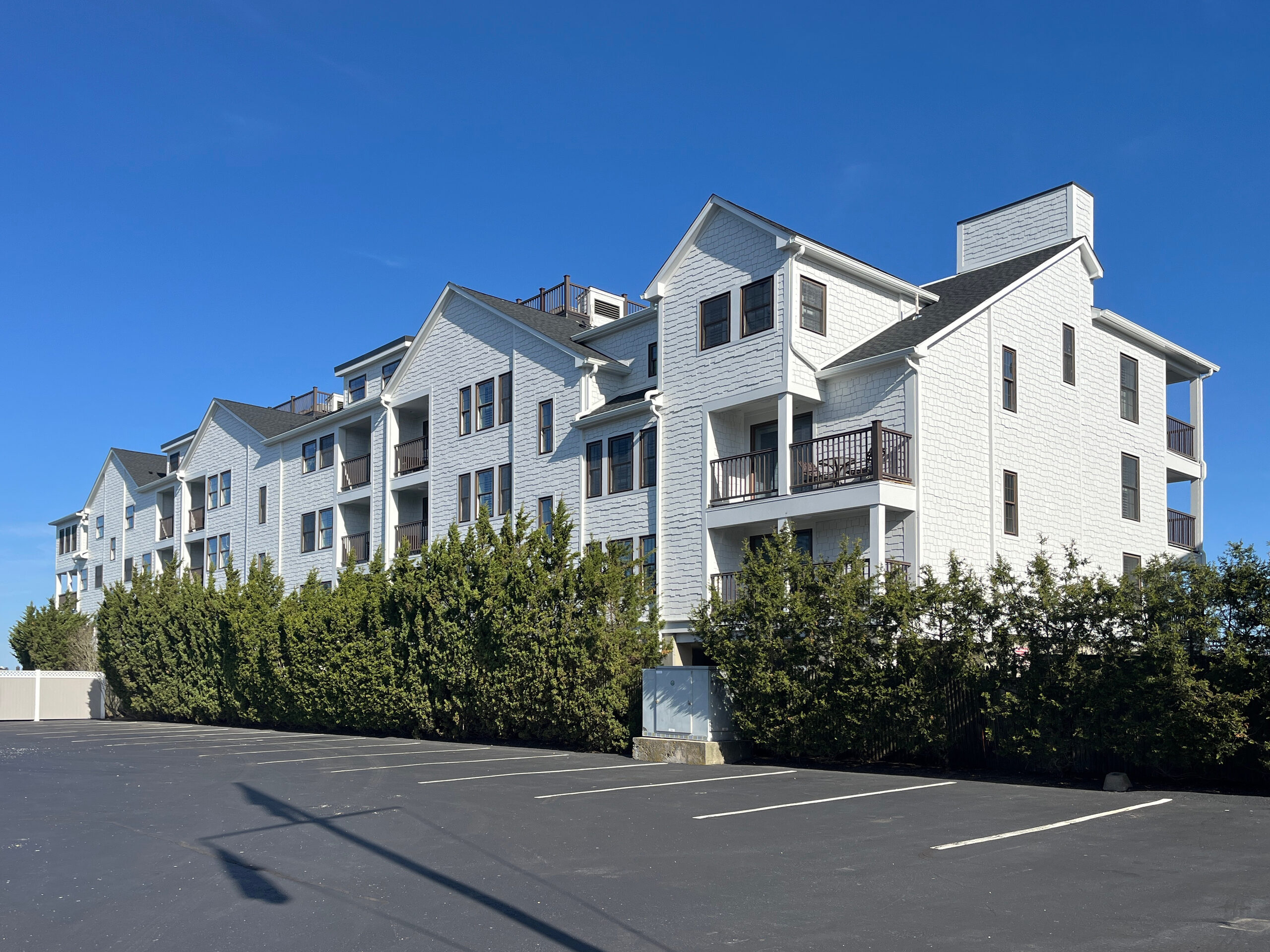 Wyndham Onshore Newport side elevation from the car park after renovation